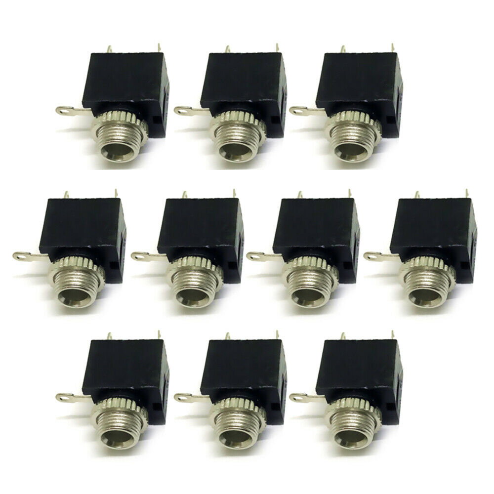 10Pcs 3 Pin DIP Female Audio Connector Headphone Jack Socket Mono Channel