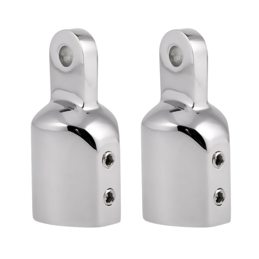 Set of 2 Bimini Top Eye End Cap Fits 0.86'' Pipe Stainless Steel Marine Hardware