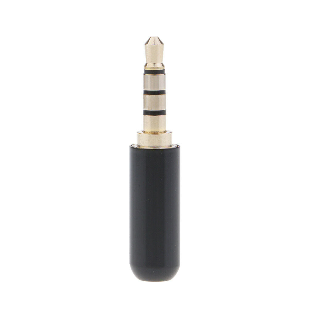 2Pcs 3.5mm 4 Pole Male Soldering Repair Headphone Audio Jack Plug NEW