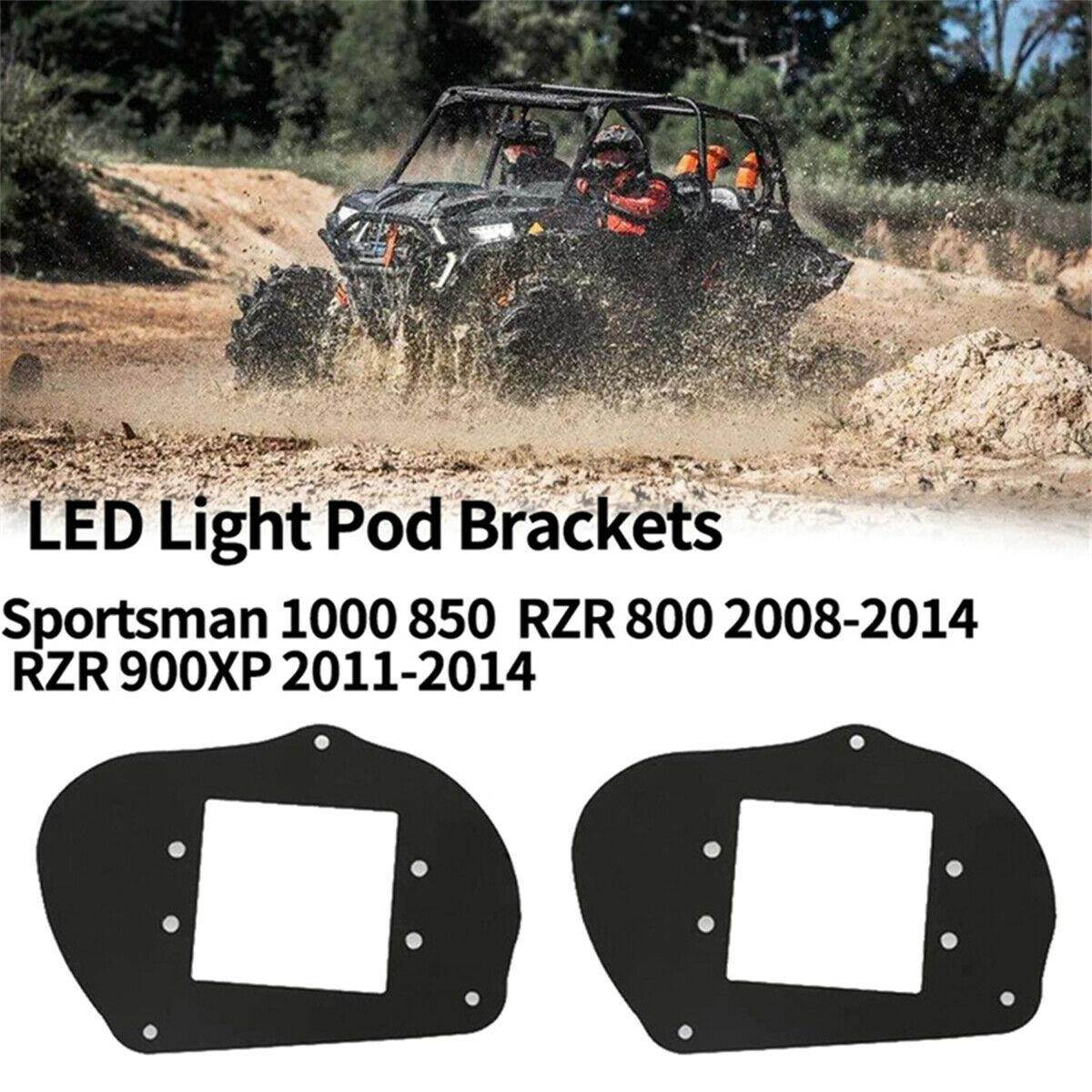 For Polaris Sportsman 1000 850 570 RZR 800 Recessed Headlight Mounting Bracket