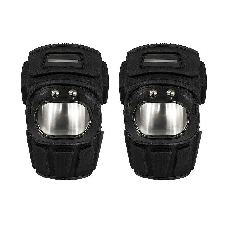 Motorcycle Racing Motocross Knee Pads Protector Guards w/ Stainless Steel Shell