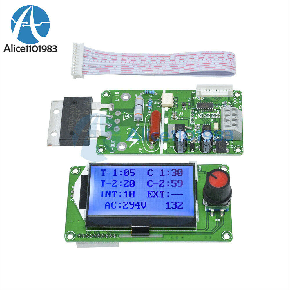 Digital LCD Dual Pulse Encoder Spot Welder Machine Time Control Module  100A