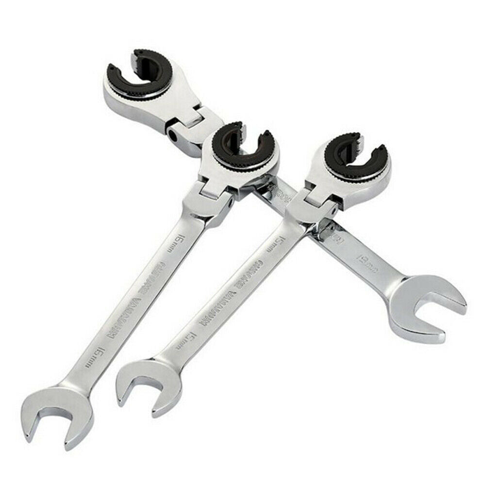 1pc Tubing Ratchet Wrench Spanners Flexible Head Durable Alloy Steel 11mm