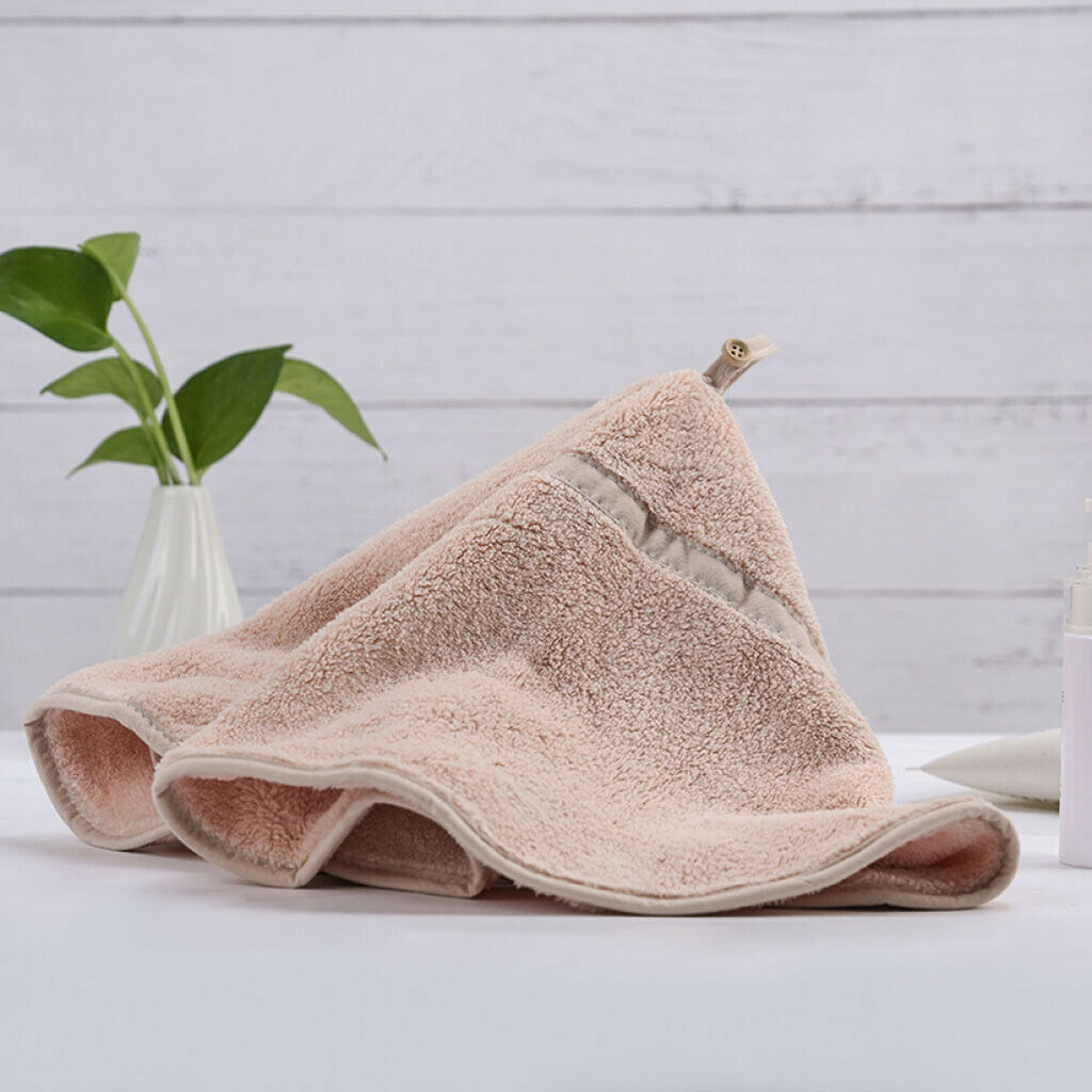 Bathroom Wipe Towels Thicken Washcloth Hanky Water Absorbing Dia. 50cm 2lots
