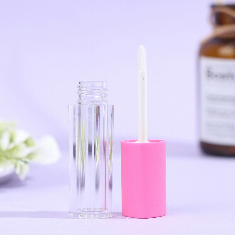 5Pcs Empty Heart-shaped Cosmetic Lip Gloss Balm Container Travel Lipstick T TL