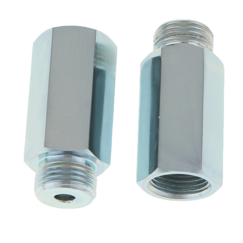 2 Pieces 50mm Straight  M18*1.5mm O2 Oxygen Sensor Bung Extension Spacers