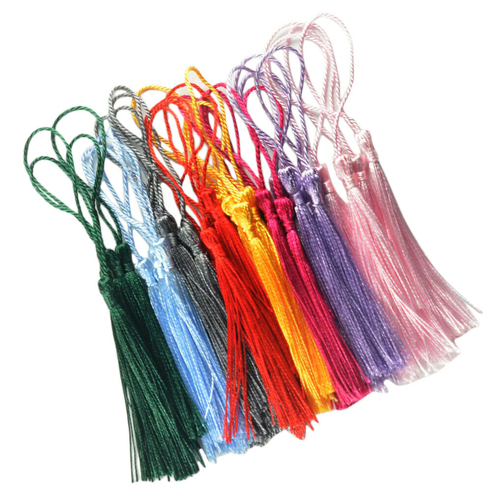 60Pcs DIY Silky Tassels Crafts for Souvenir Bookmarks Jewelry Making Accessories
