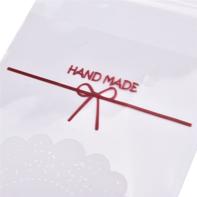 100x Clear LolliChocolate Cookies Favor Candy Cello Bag Cellophane 10*1&lJCABDA