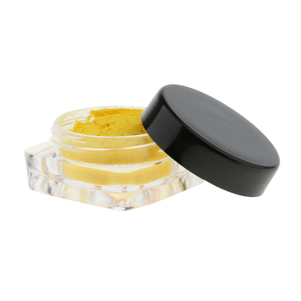 1g Temperature Color Change Nail Polish Pigment Dust Powder+Brush Yellow