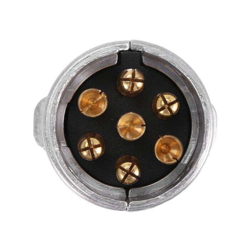 7-Pin Trailer Plug Heavy Duty Round Pin 7-Pole Wi Connector 12V Towbar Towing C9