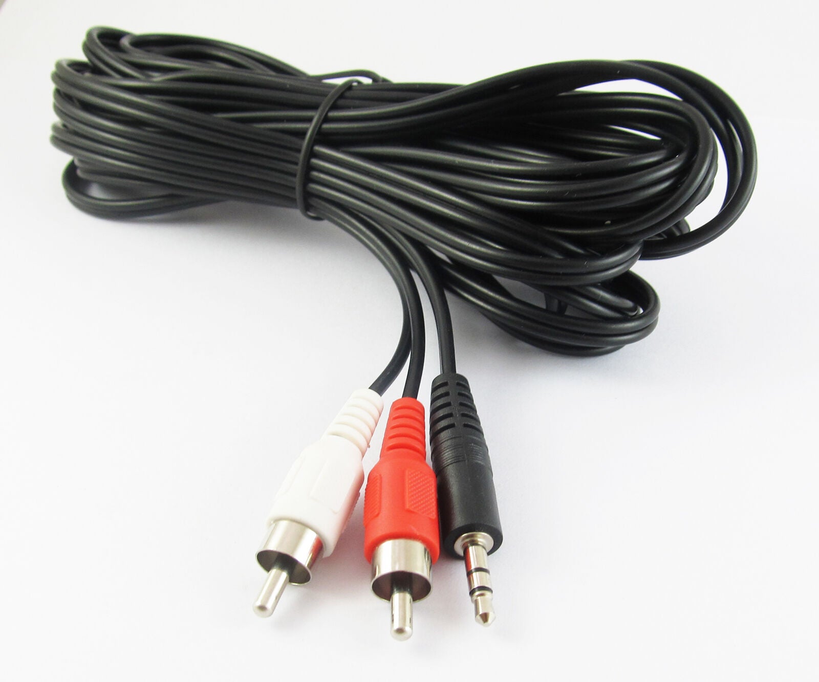 10x 3.5mm 16FT/5M Aux Male Stereo Plug to 2 RCA Phono Male Audio Video AV Cable