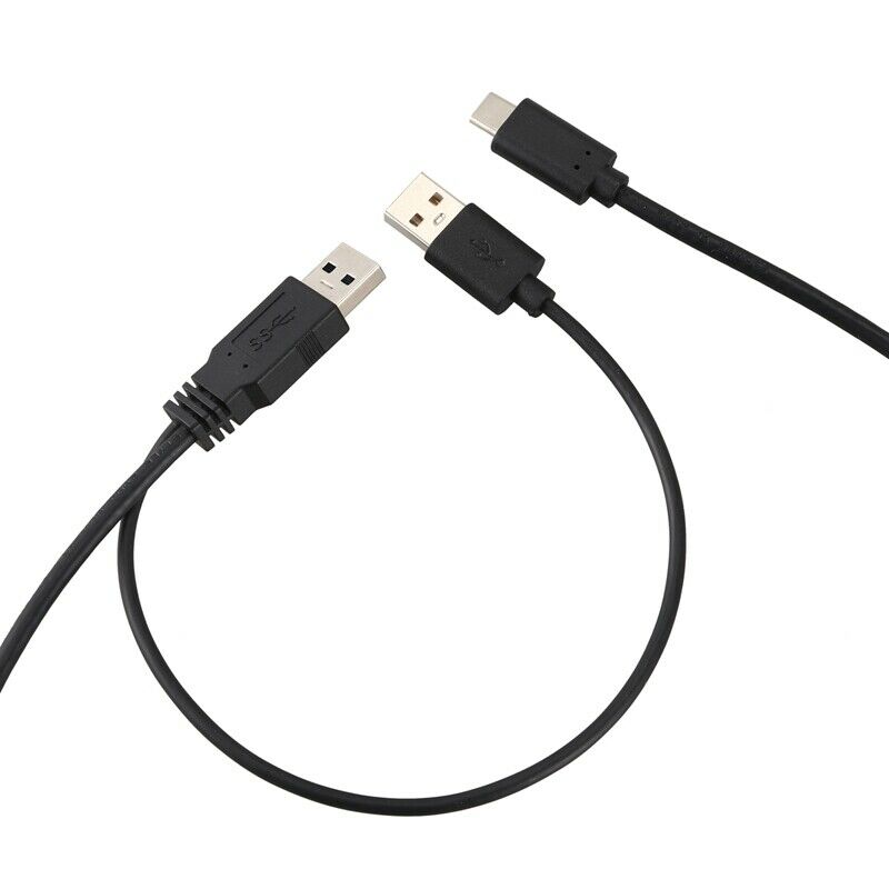 USB 3.0 Male & USB 2.0 Dual Power Data Y To Type-C USB-C Cable for Laptop & HaB4