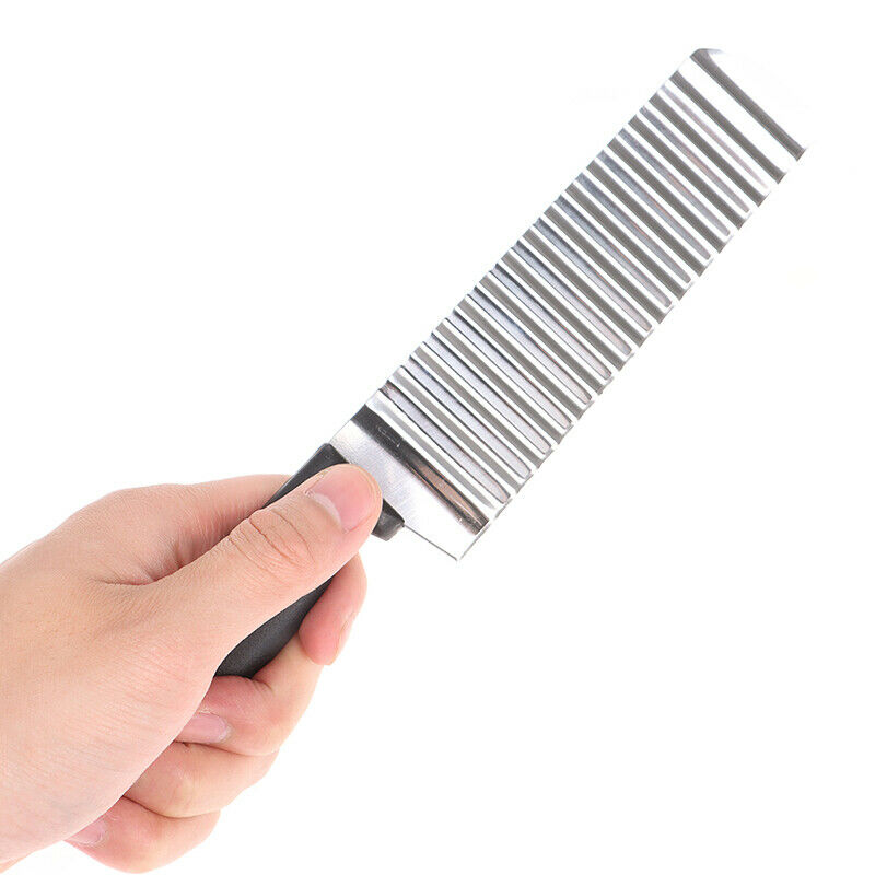 1Pcs Stainless Steel Potato Fruits Vegetable Cutter Kitchen tool Wave Kni.l8
