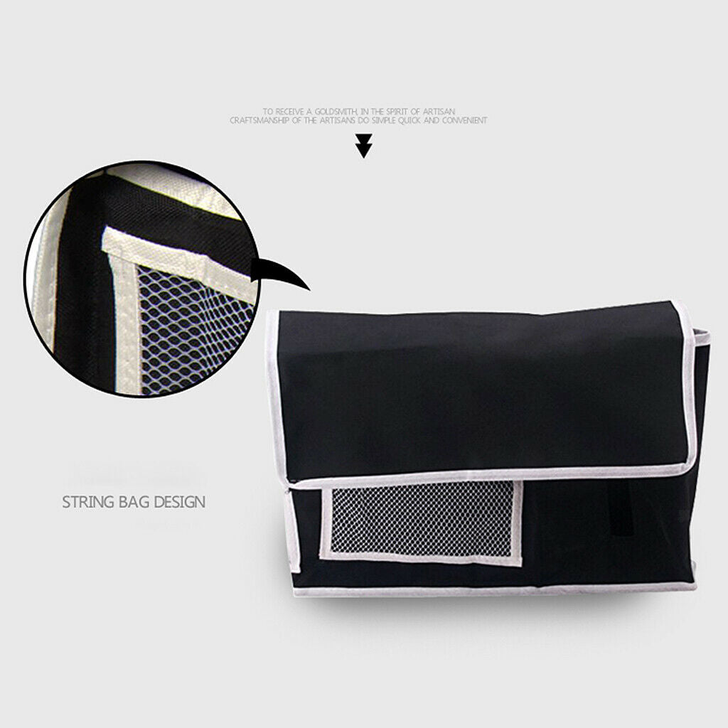Oxford Cloth Sofa Arm Rest Storage Organizer Hanging Bag Home Decor Black