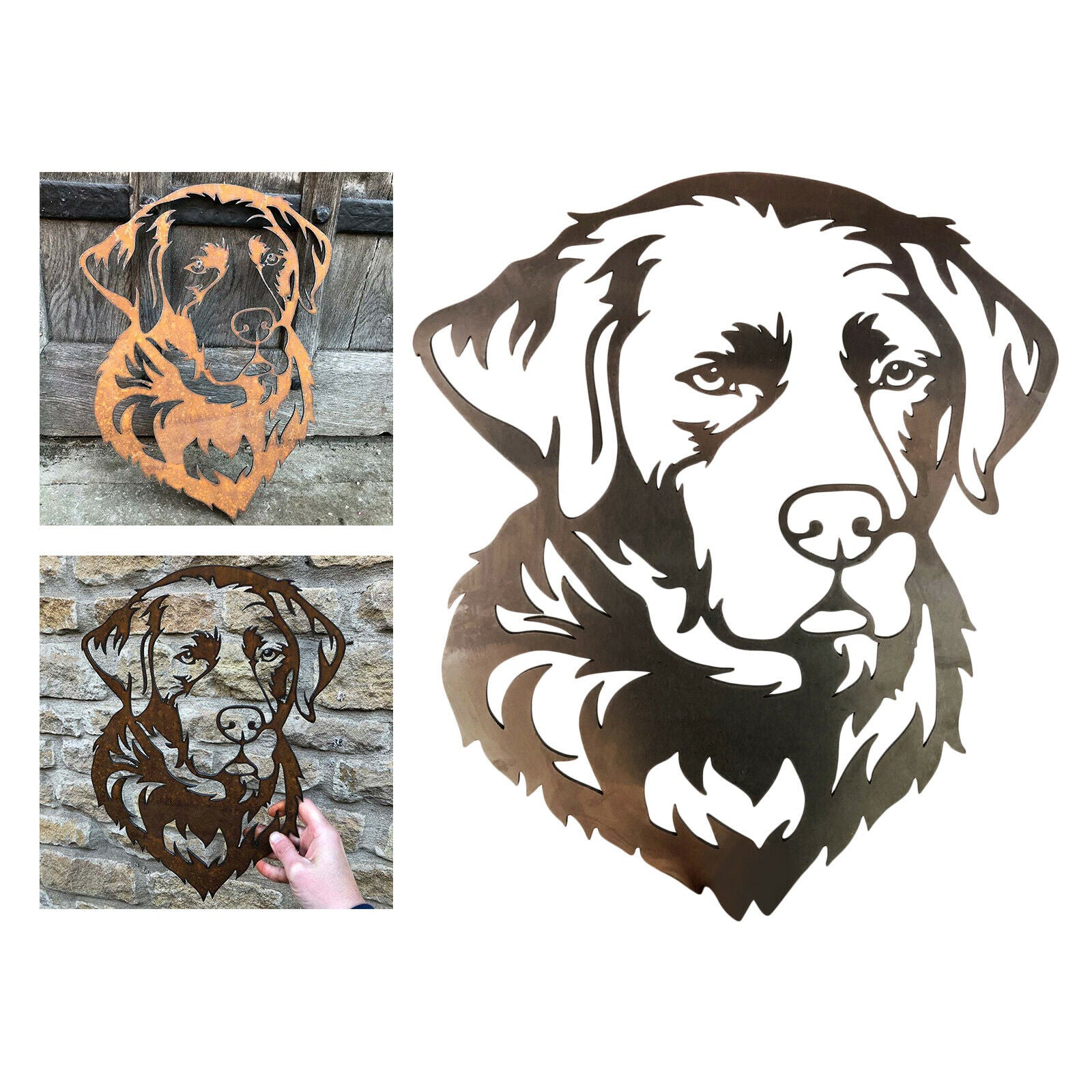 Naughty Silhouette Garden Dog Decor for Garden Art  Wall Courtyard Present