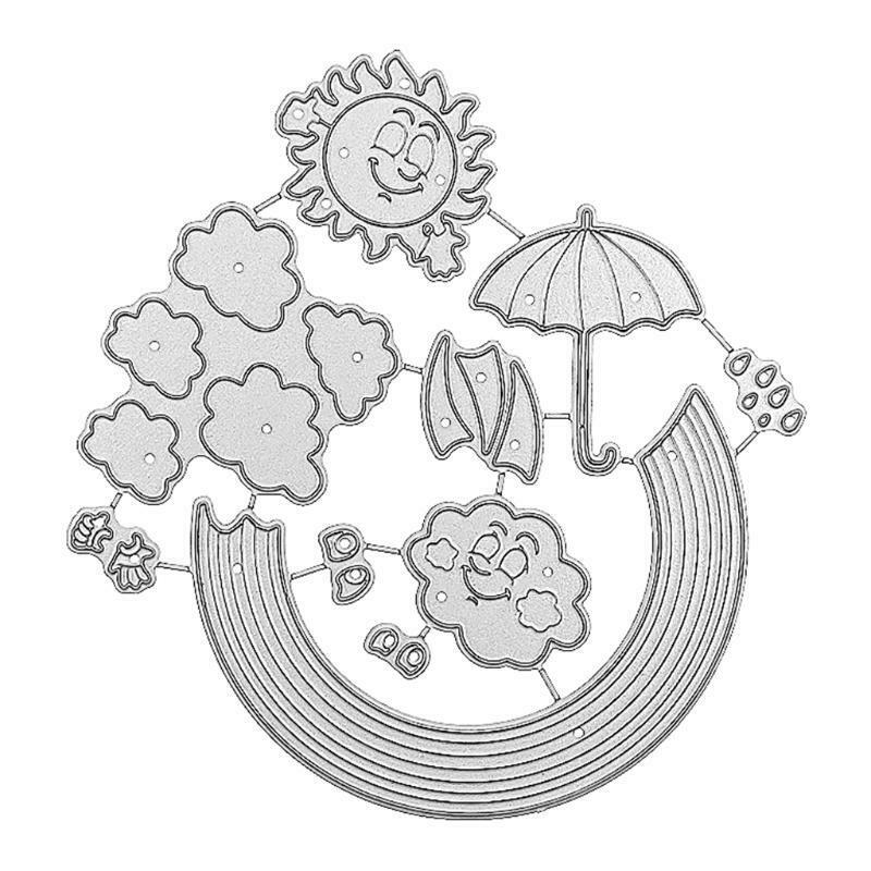 Rainbow Clouds Metal Cutting Dies Stencil Scrapbooking DIY Album Stamp Card Mold