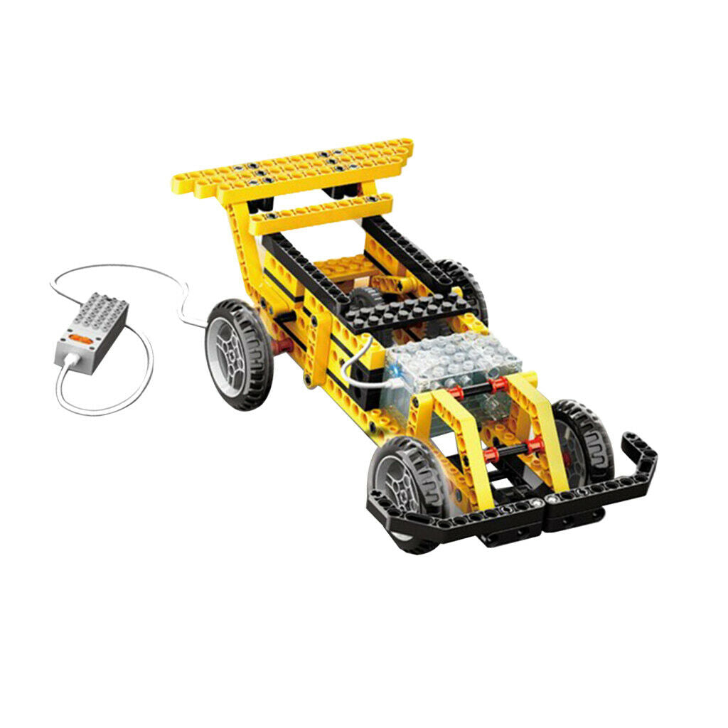 Kids DIY Assemble Battery Powered Car Blocks Kits Crafts