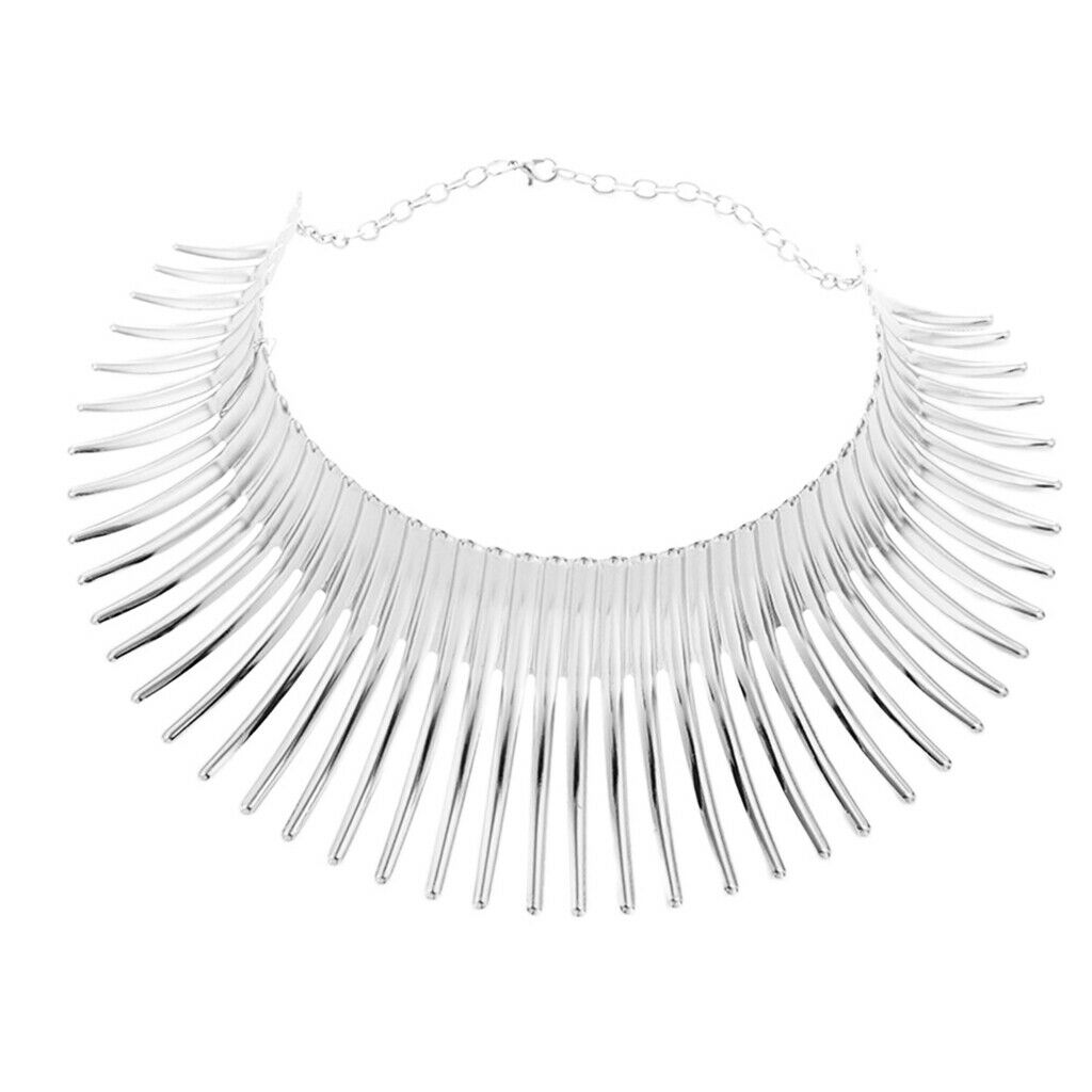 2x Fashion Metal African Style Statement Necklace Chunky Choker Necklace