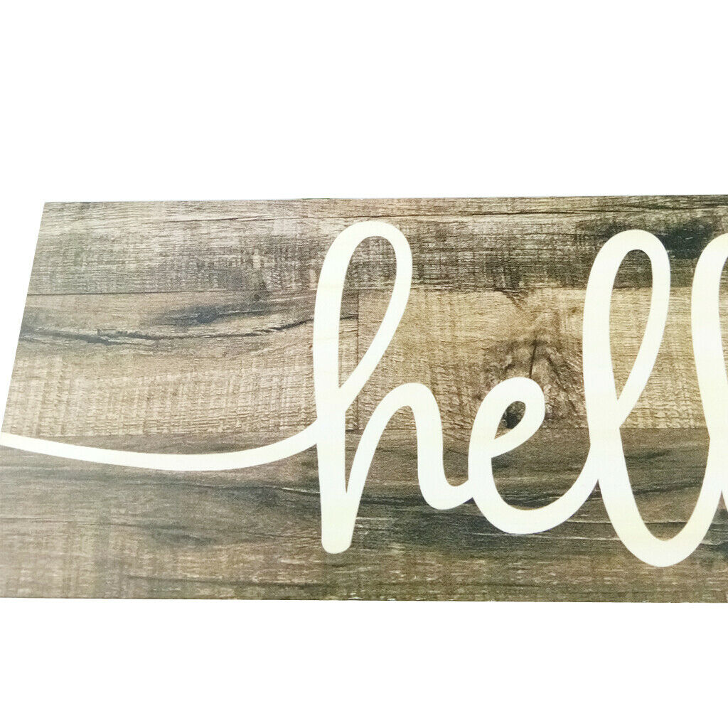 Hello Painted Wood Plaque DIY Farmhouse Home Decor for Door Cafe
