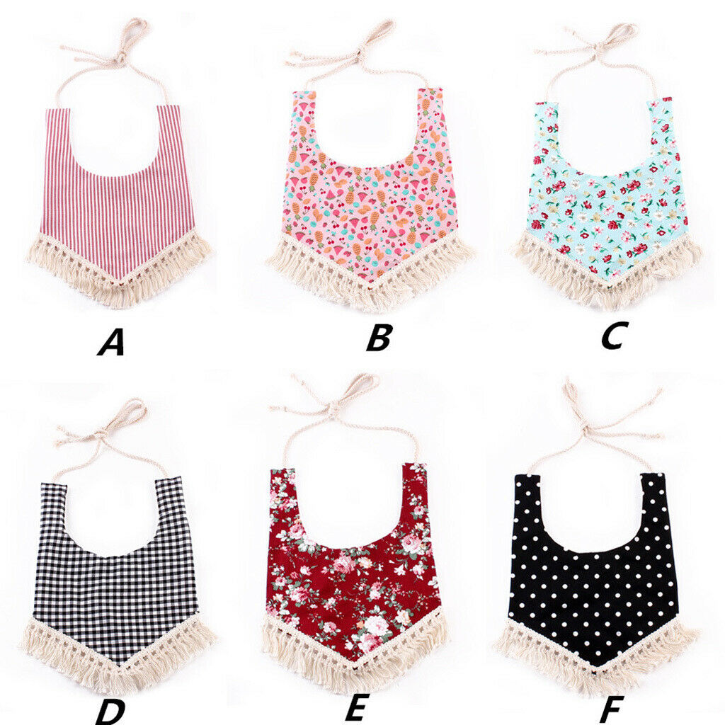 2 Pcs Infant Baby Feeding Saliva Towel Dribble Triangle Bandana Bibs Stripe