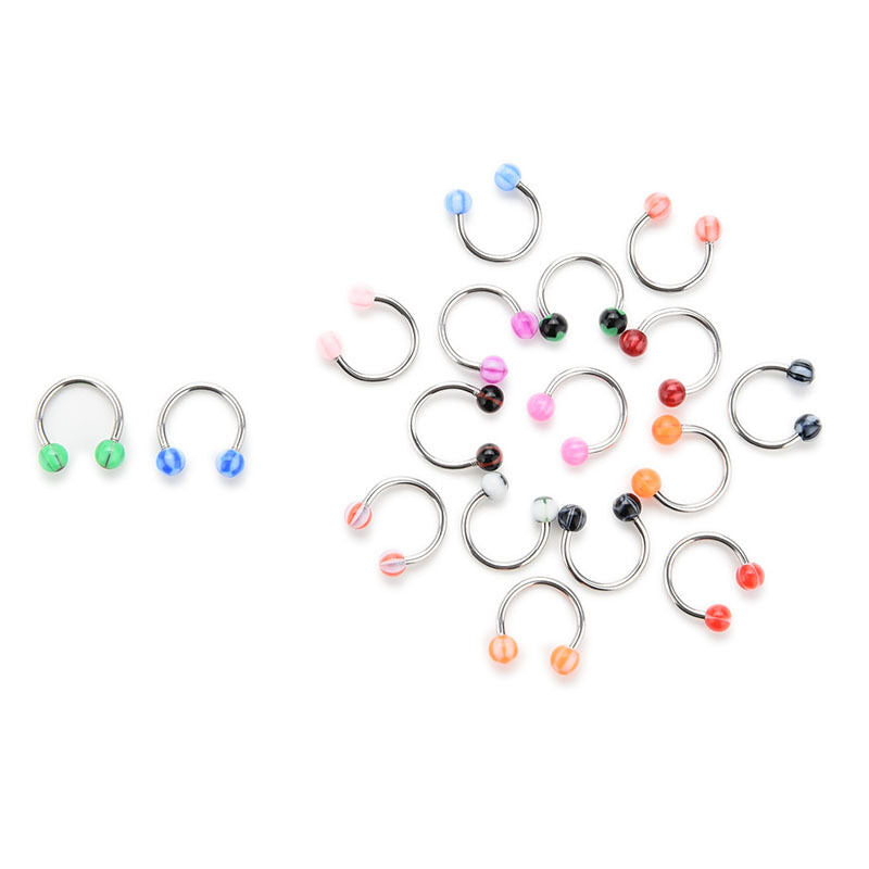 10x Eyebrow Lip Tongue Nose Navel Belly Button Studs Body Piercing lyPGrr.l8