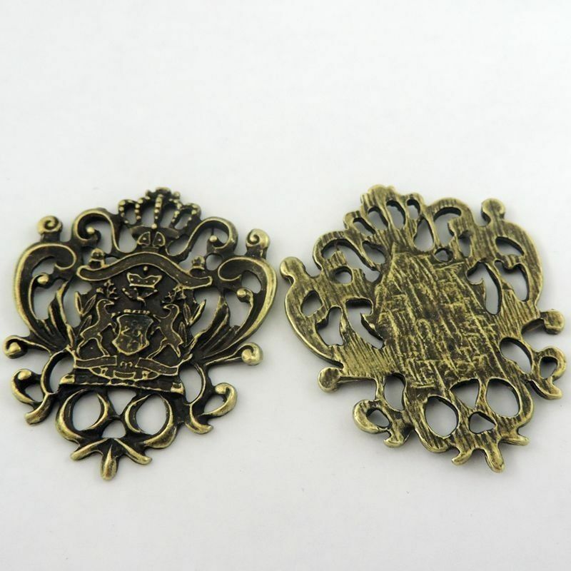 39581 Antiqued Bronze Tone Alloy Classic Totem Badge Pendant Charms 50*42mm 8pcs