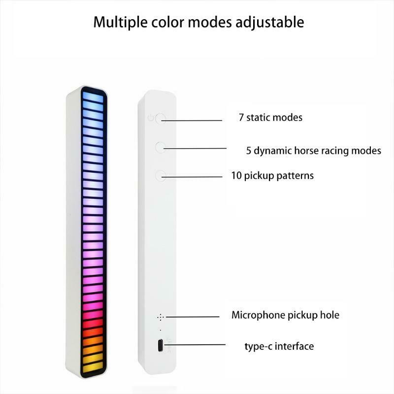 LED Strip Lights Car 32 Bit Music Atmosphere Lamp Ambient Colorful Lantern Tube