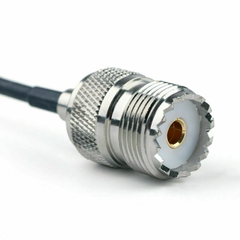 5PCS 50cm Cable MCX Male Plug Right Angle To SO239 UHF Female Jack RG316  UA