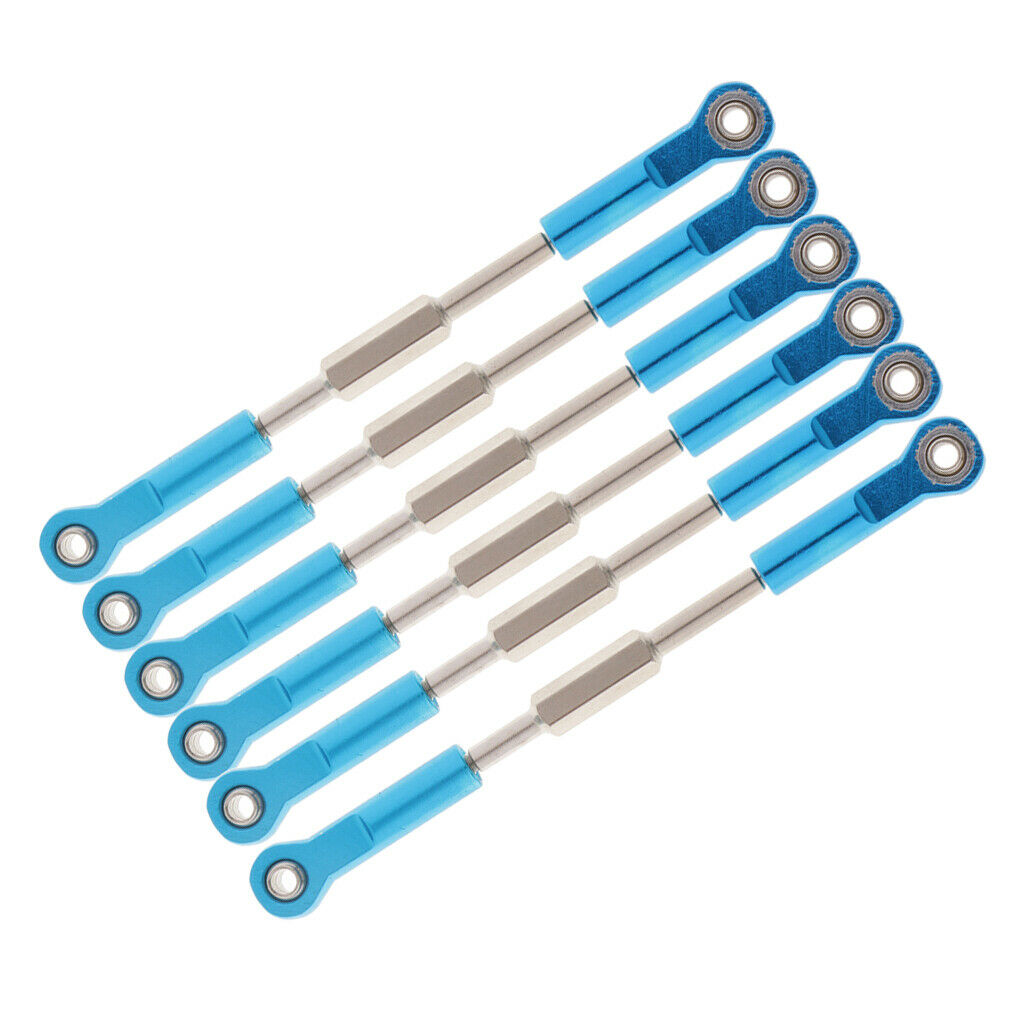 6Pcs Steering Linkage Pulling Rod 96-114mm for 1:10 RC Car Truck Spare Parts