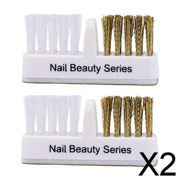 2X Steel Wire Mini Drill Bits Cleaning Brush for Nail Drill Bit Beauty Salon