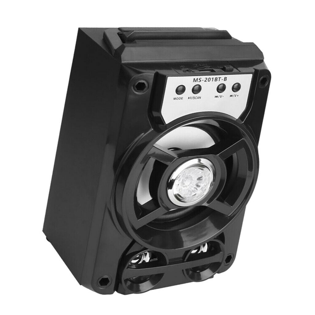 Black Portable Wireless Outdoor Bluetooth Soundbox w/ LED Light for Outdoor