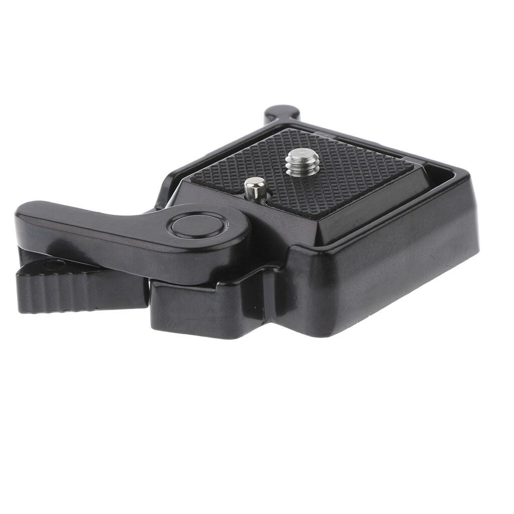 Camera Tripod Quick Release Plate Clamp Adapter w/ Double Insurance Button