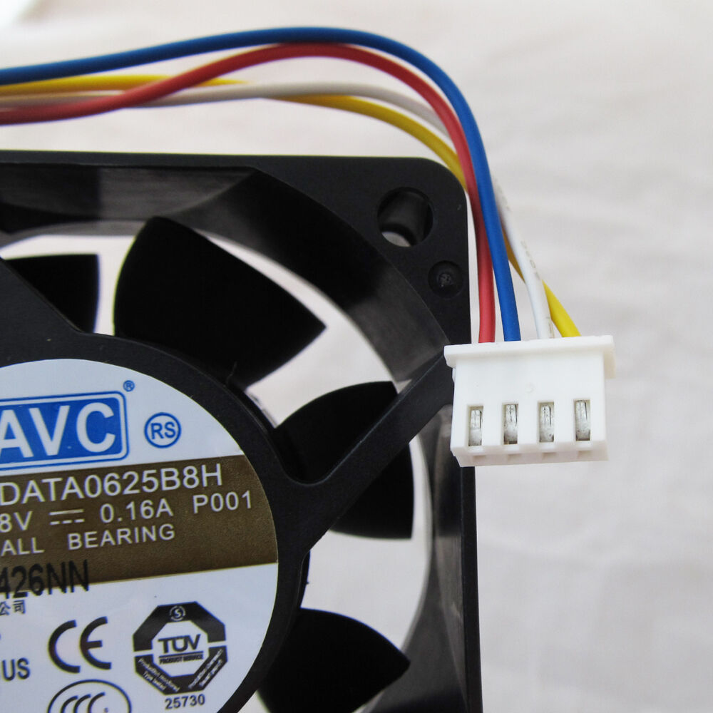 10x AVC DC Ball Cooling Fan DATA0625B8H 60x60x25mm 6025 48V 0.16A 4pin Connector