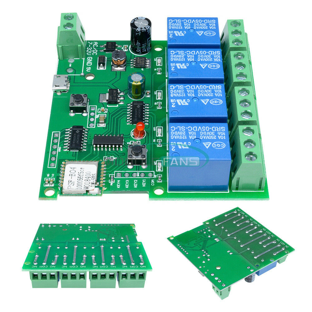 DC 5V 4-Way WiFi Wireless Delay Relay Switch APP Remote Control for Smart Home