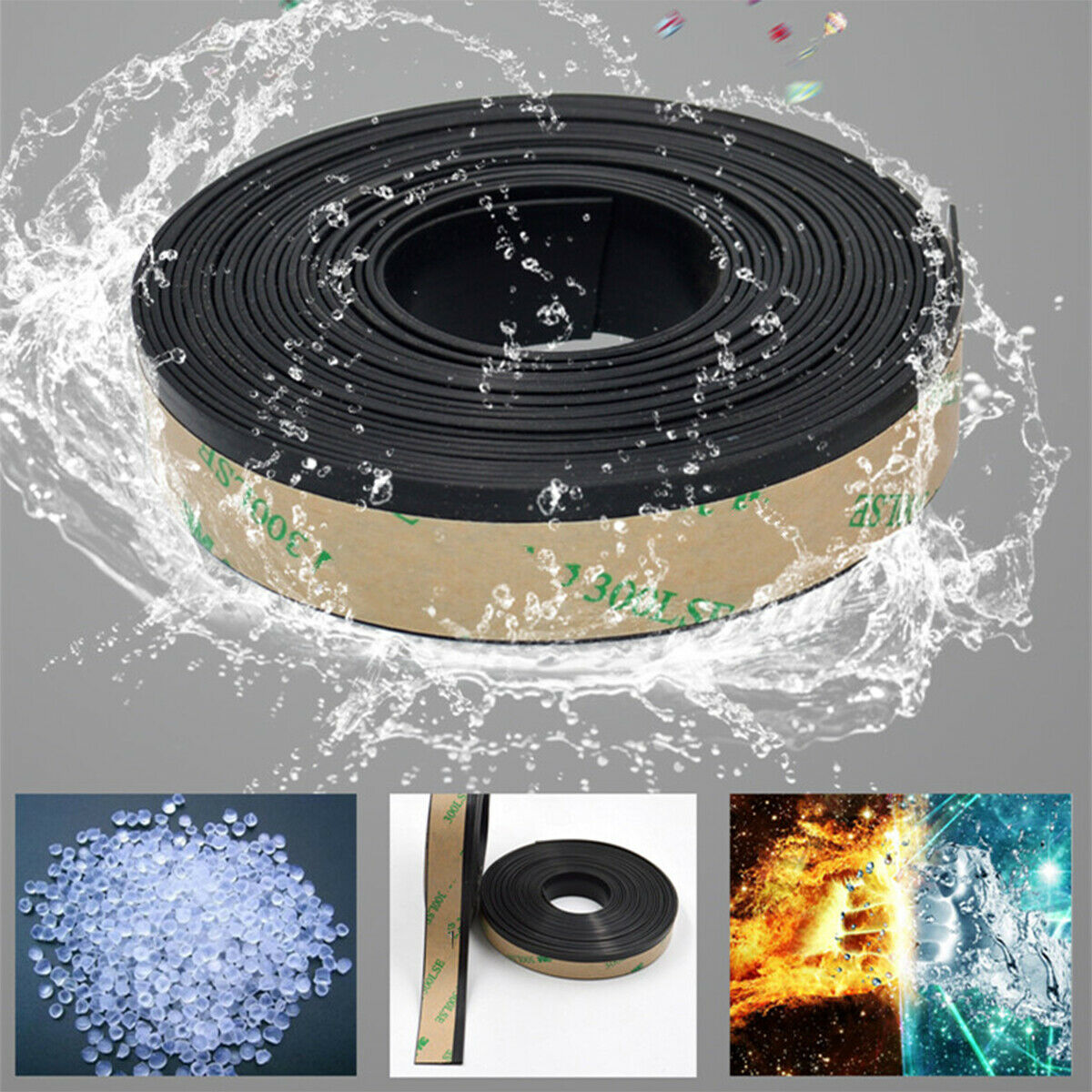 15MM 4M Universal car Window Glass Windshield Rubber Sealing Strip Waterproof