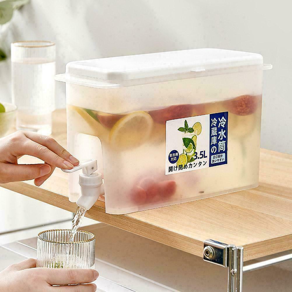 3500ml Water Jug With Faucet Lemon Juice Jug Kitchen Drinkware GREAT Kettle R7U3