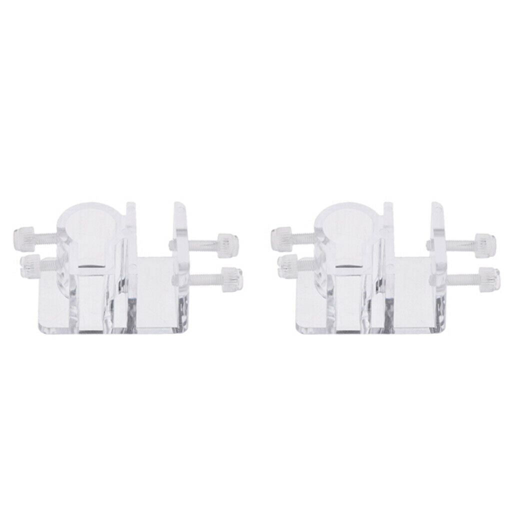 2 Pcs Acrylic Aquarium Tube Clamp for Dia 1" Water Pipe Easy to Install