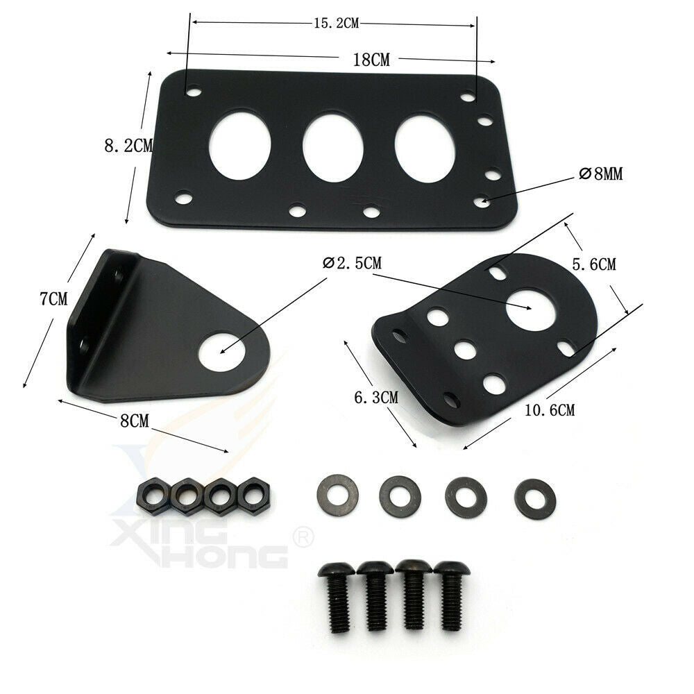 Motorcycle Black Metal License Plate Frame | Adds a Sporty & Stylish Finishing