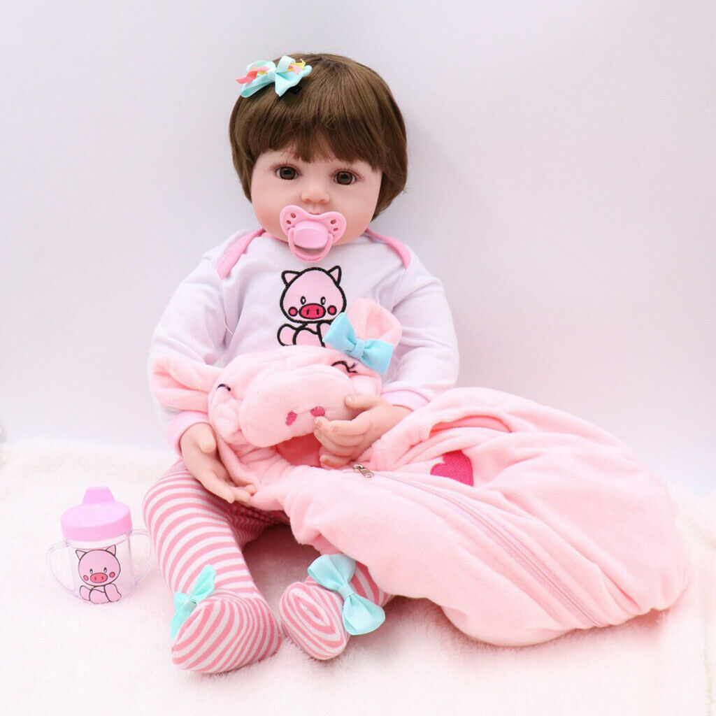 Reborn Handmade 19 inch Silicone Kids Birthday Gifts Perfect Playmates