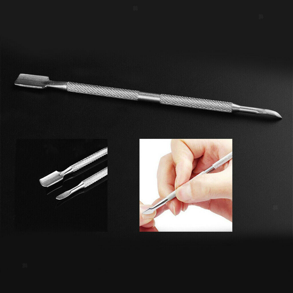 4x Rustproof Cuticle Pusher Spoon Gel Nail Remover Manicure Pedicure Tool