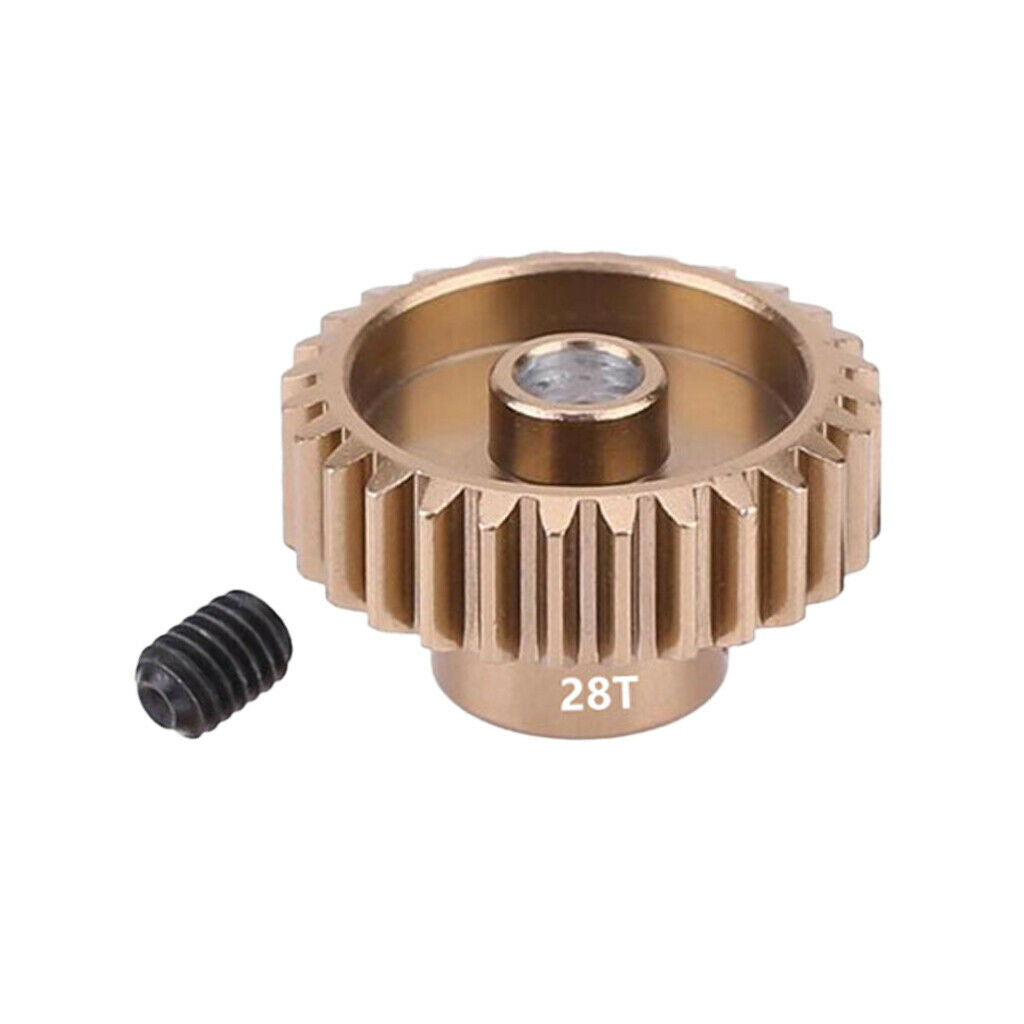 48P 46mm 28T Pinion Motor Gear RC 1:10 Racing Car Motor Pinion Replacement