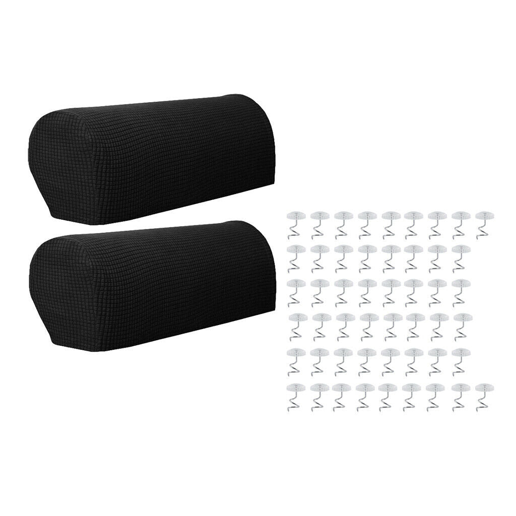 2 Pairs of Anti-slip Armchair Armrest Cover Armrest Protection with 50s