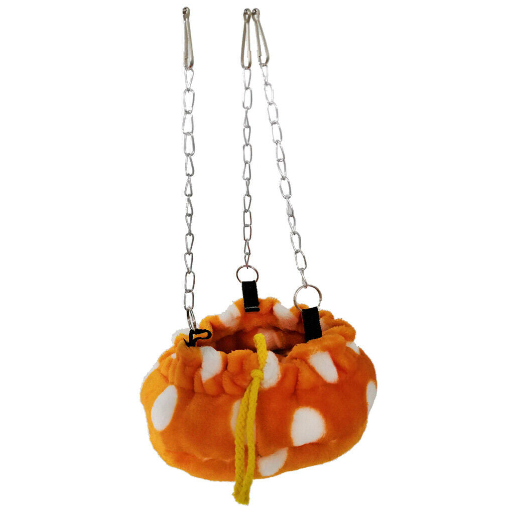 Soft Small Animal Hamster Cage Hanging Hammock For Small Pet Mice Rat Orange
