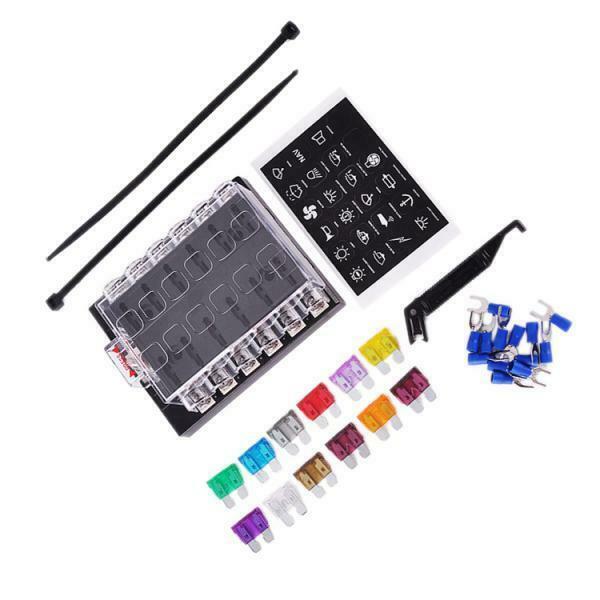 Car Truck Van 12 Way Circuit Standard ATC ATO  Fuse Box Block Holder