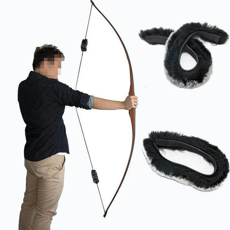 2xArchery Bow String Silencer Bowstring Rabbit Hair Dampener Recurve Bow .l8