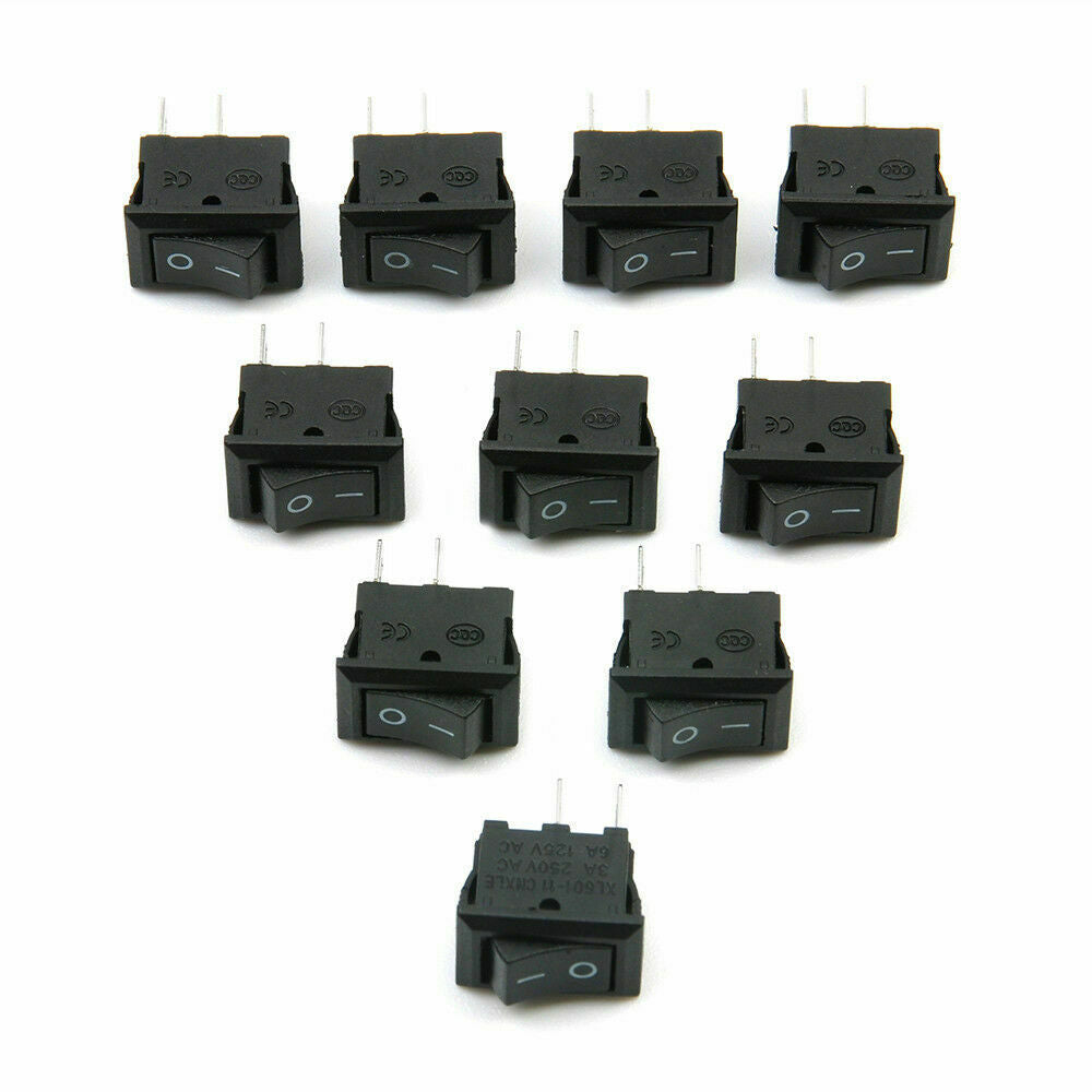 10 x Car Truck Boat Round Rocker 12V 16A 2-Pin ON/OFF Toggle SPST Switches Tools