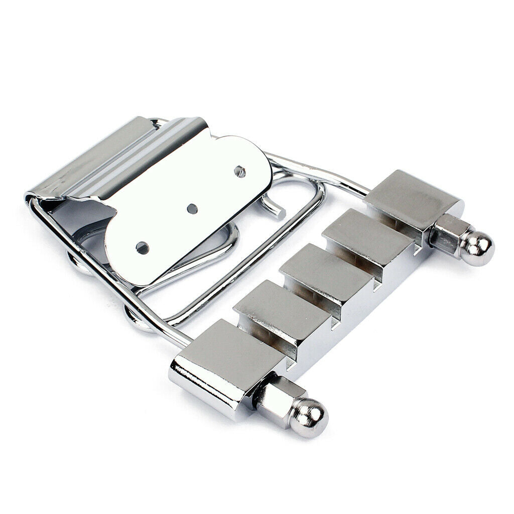 Metal Trapeze Tailpiece with 3pcs Screws for Semi Hollow Jazz Archtop Guitars