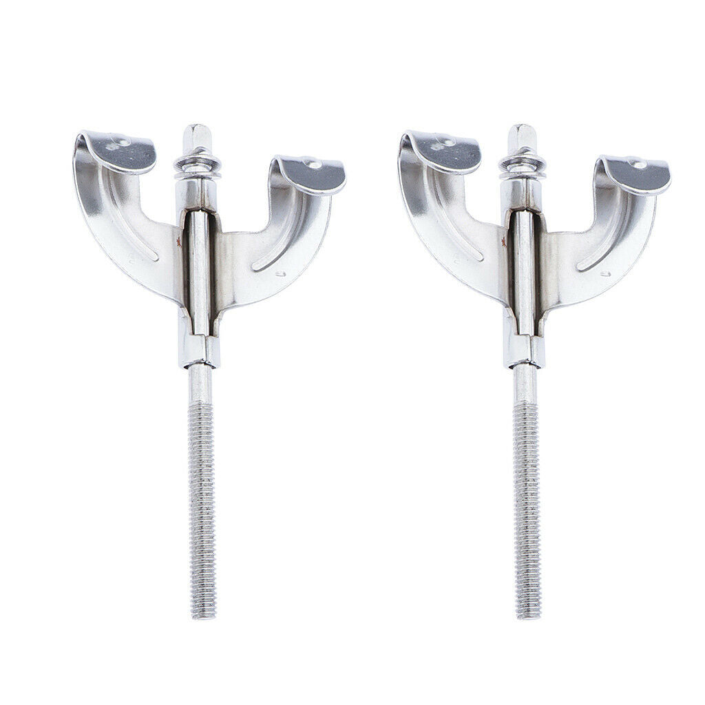 Bass Drum Claws Hook and Tension Rods Chrome Assembly Repair Replacement