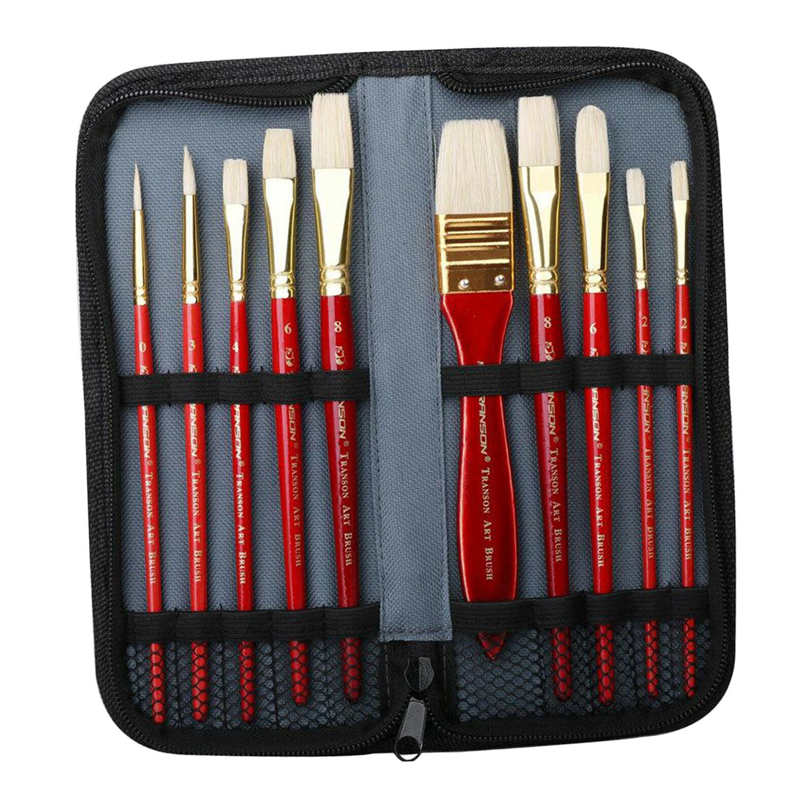10pcs Art Acrylic Painting Brushes for Watercolor Face Body Painting with Bag