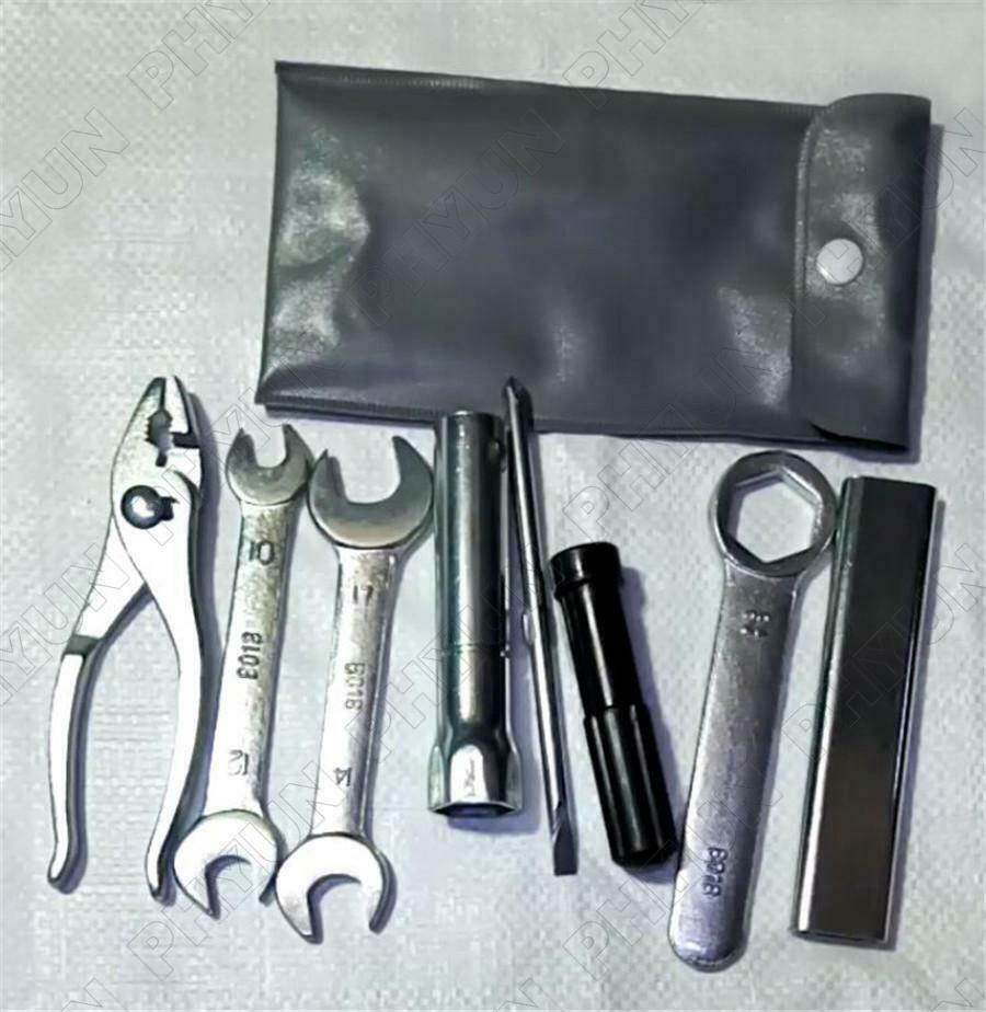 7Pc Motorcycle Repair Spark Plug Spanner Wrench Socket Tool Kit For Suzuki GN250